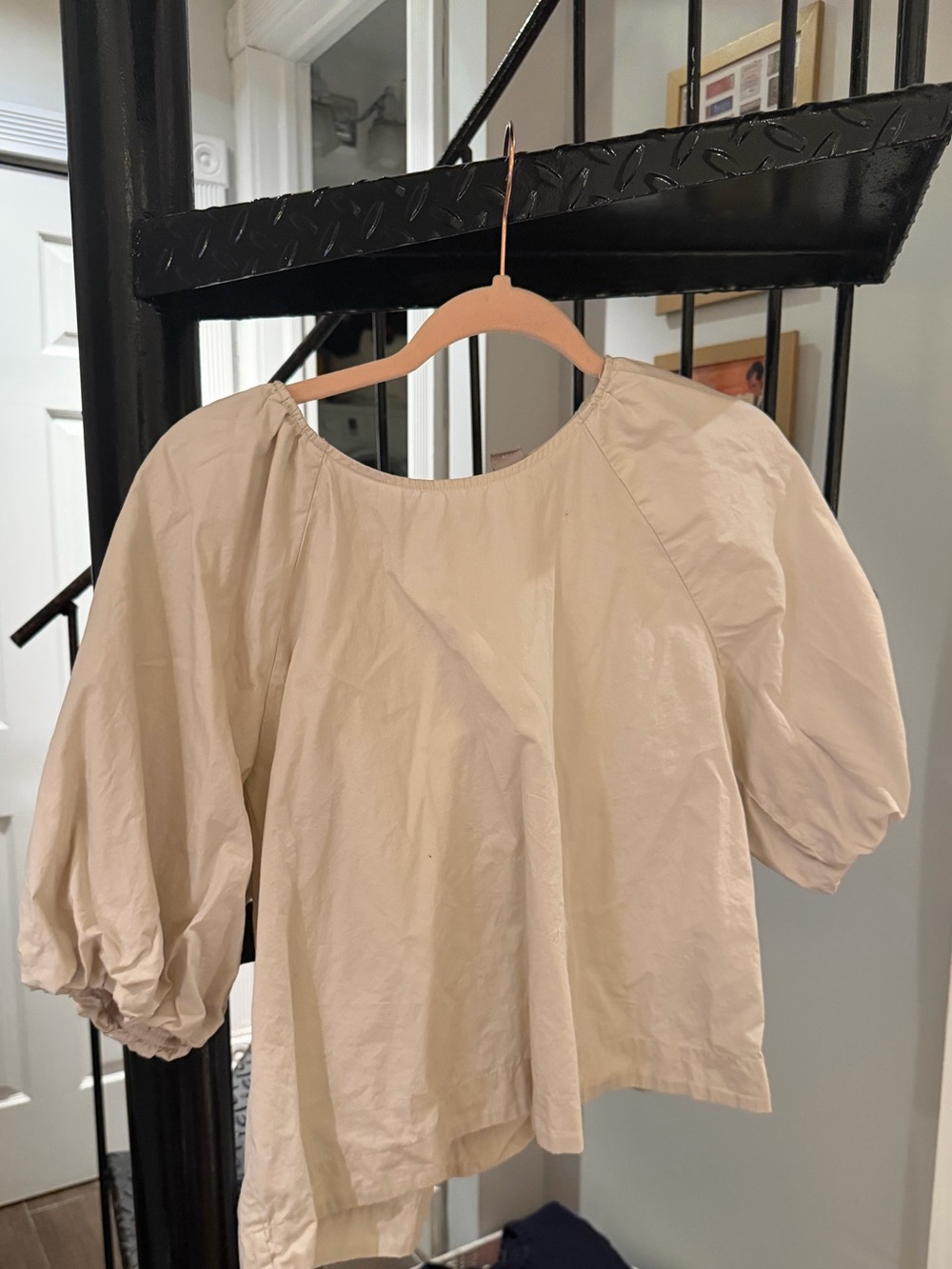 H&M Cream Puff-Sleeve Blouse